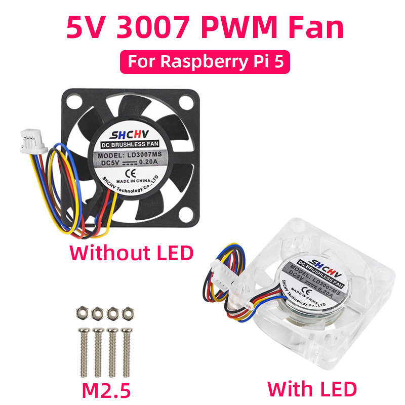 Raspberry Pi Water Cooling Kit - 5v 3007 ventilador pwm velocidade ajustável