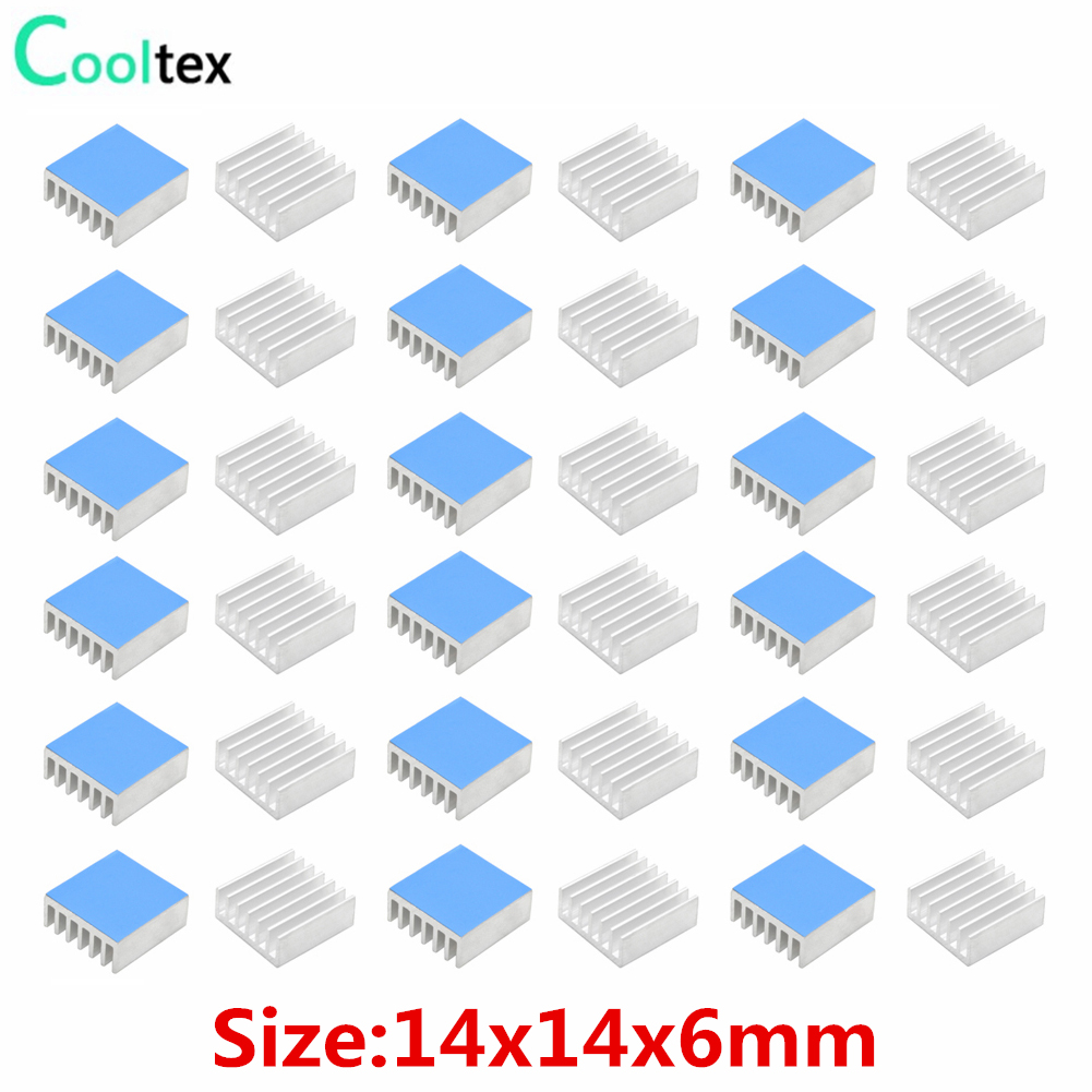 Raspberry Pi Water Cooling Kit - 50 peças 14x14x6mm dissipador de calor