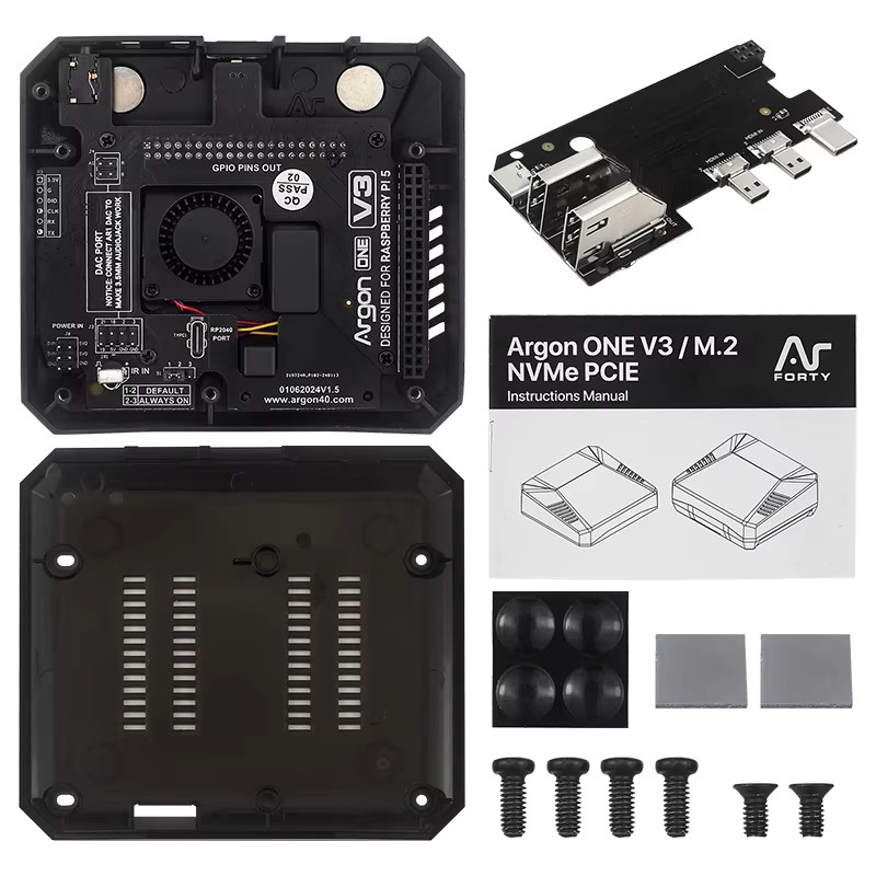 Argon One V3 M.2 Nvme Case - Case de Metal Argon ONE V3