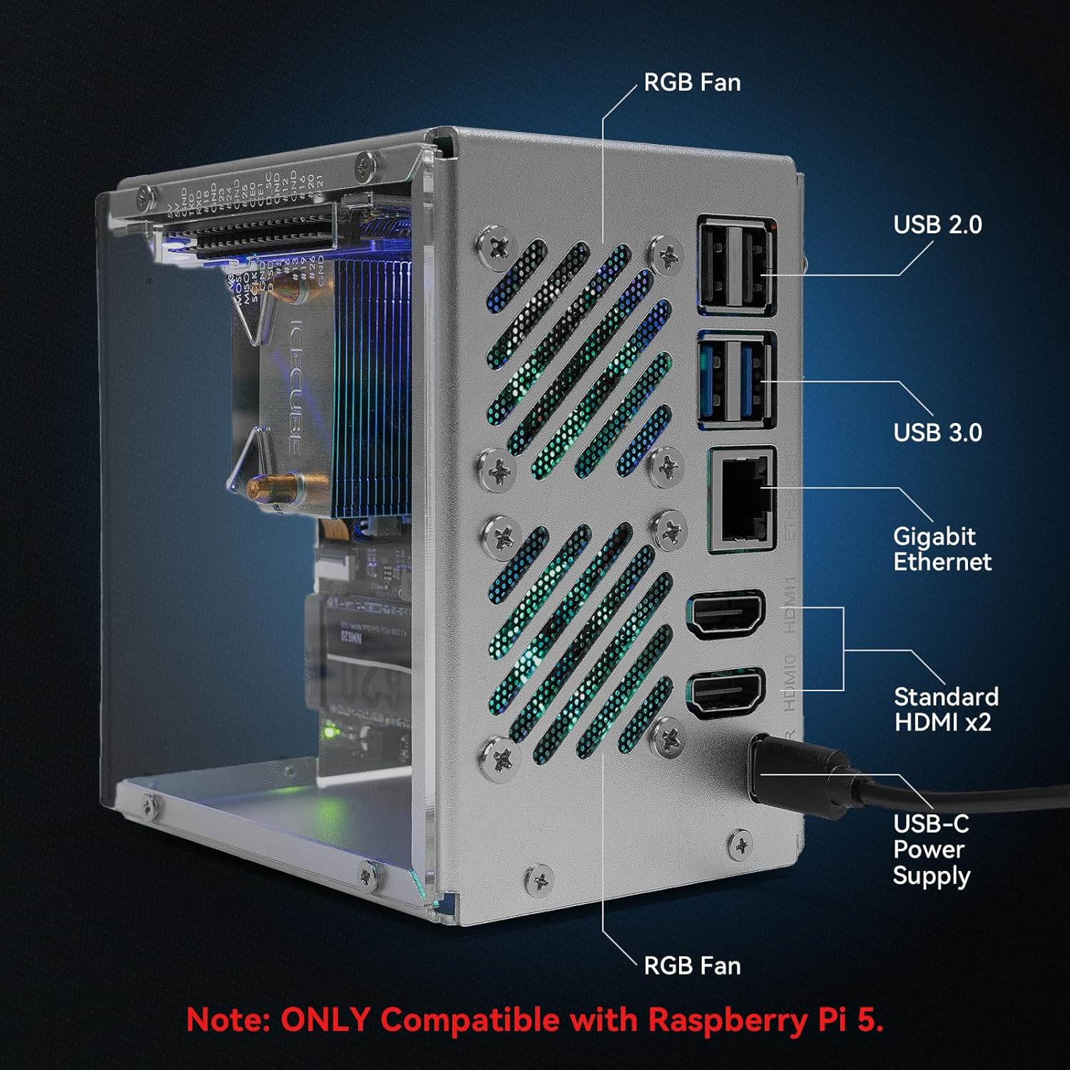 Pironman 5 NVMe M.2 SSD PCIe 2 - Raspberry Pi Ai Kit Hailo-8L avaliação e preço