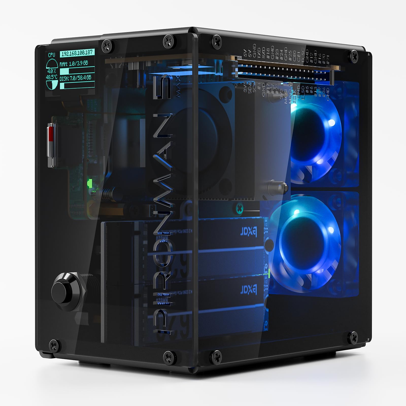 Pironman 5-MAX Dual NVMe M.2 S - Raspberry Pi Ai Kit Hailo-8L avaliação e preço
