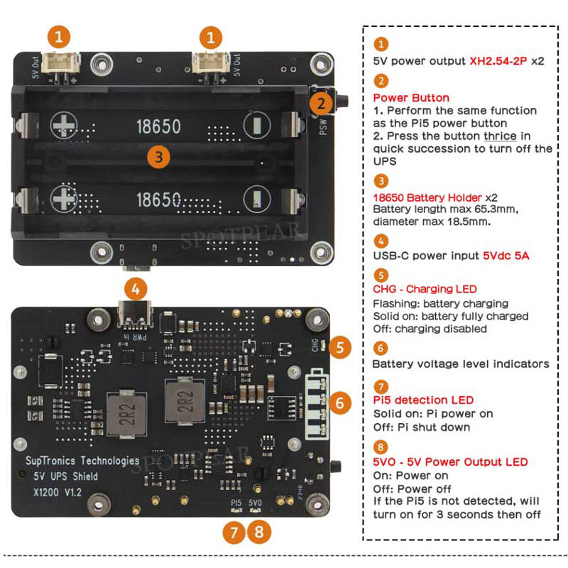 Placa de Expansão UPS para Ras - Raspberry Pi Uninterrupted Power Supply Ups 18650 avaliação e preço