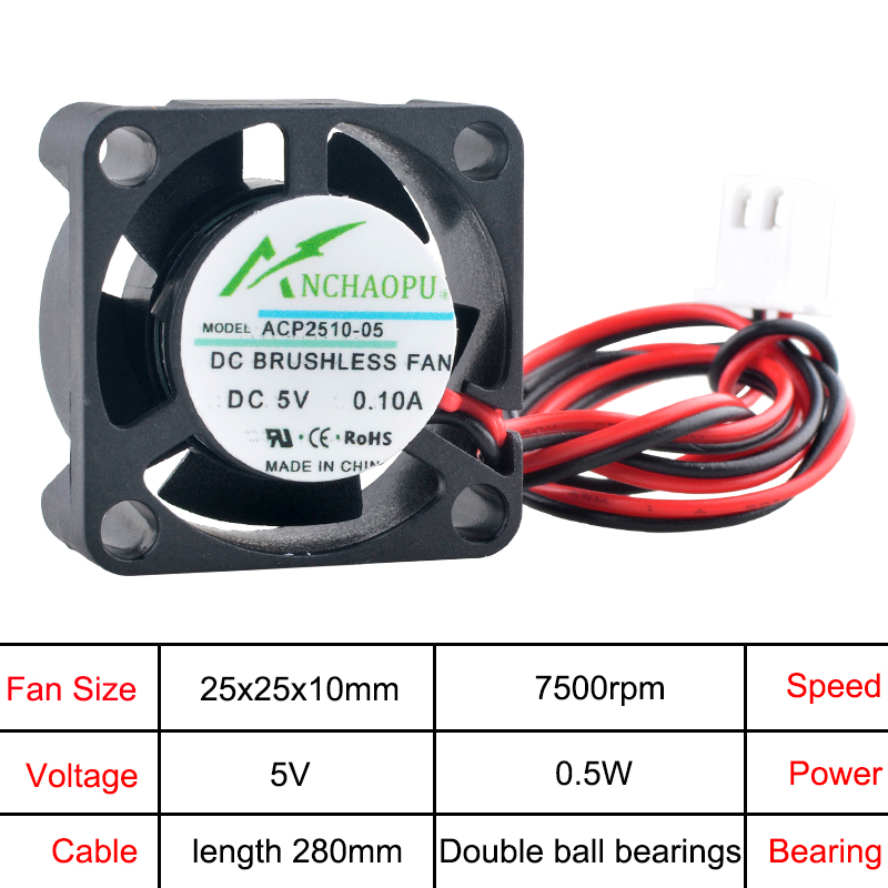 Ventilador ANCHAOPU 2.5cm 25mm - Raspberry Pi Water Cooling Kit avaliação e preço