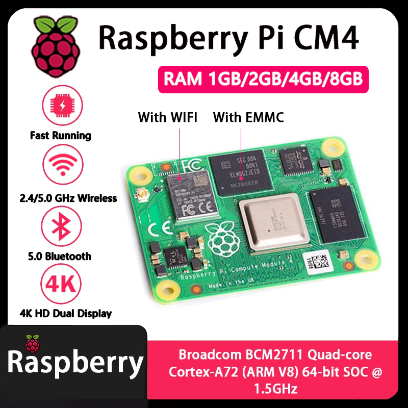 Raspberry pi cm4 1gb/2gb/4gb/8 - Raspberry Pi Compute Module 4 8Gb 32Gb Emmc avaliação e preço